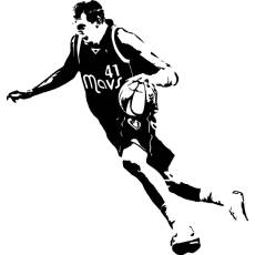 Wandtattoo Aufkleber Basketball Dirk Nowitzki