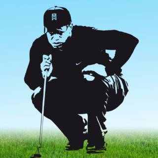 Wandtattoo Golf Tiger Woods