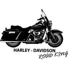 Wandtattoo Harley Davidson Road King - USA Kult