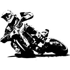 Wandtattoo Supermoto 4 Motorrad Motocross