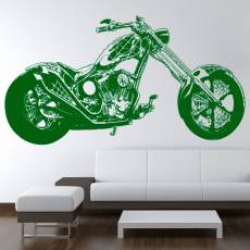 Wandtattoo Custom Chopper Spider Motorrad