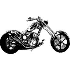 Wandtattoo Custom Chopper Spider Motorrad