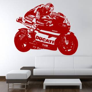 Wandtattoo Ducati Valentino Rossi MOTO GP XXL - DruckundPlot