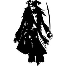 Wandtattoo Pirat Jack Sparrow Johnny Depp Seer&auml;uber