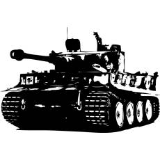 Wandtattoo Panzer Tiger 1 Wehrmacht WW 2 Tank...
