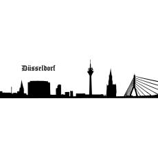 Wandtattoo Skyline Düsseldorf Silhouette
