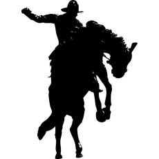 Wandtattoo Pferd Cowboy Western