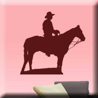Wandtattoo Cowboy Reiten Pferd