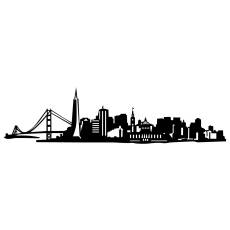 Wandtattoo Skyline San Francisco Silhouette