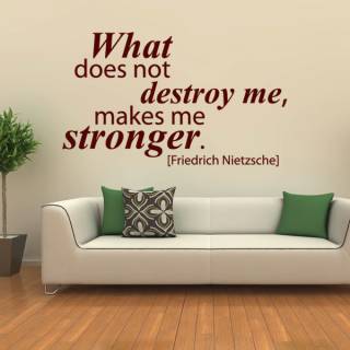 Wandtattoo Zitat Nietzsche What does not destroy me makes me stronger