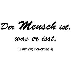 Wandtattoo Zitat Ludwig Feuerbach Der Mensch ist was er isst