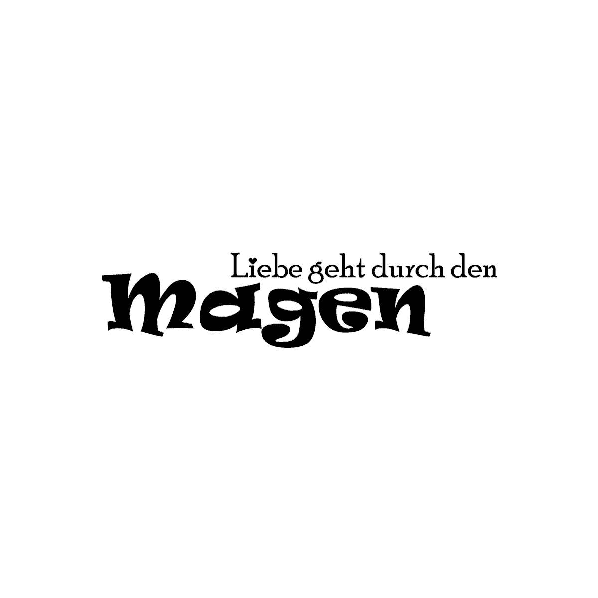 Wandtattoo Liebe geht durch den Magen DruckundPlot.eu TShirts +++ W