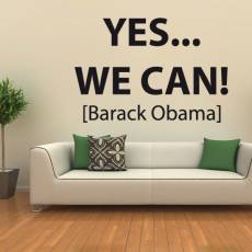 Wandtattoo Zitat Obama Yes We Can