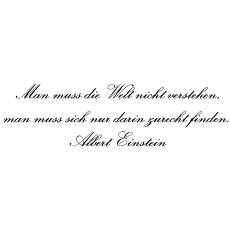 Wandtattoo Zitat Albert Einstein die Welt verstehen