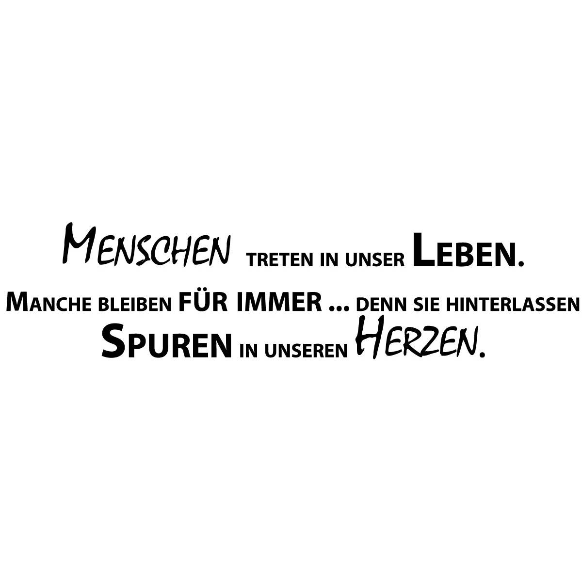 Wandtattoo Menschen hinterlassen Spuren in unseren Herzen Nr.2 - Druckun