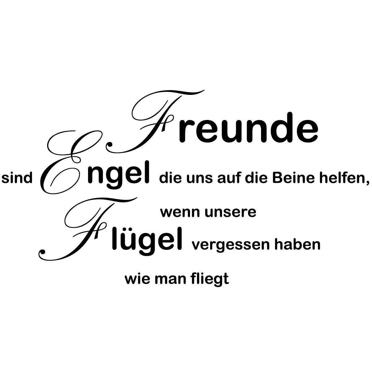 Wandtattoo Freunde sind Engel DruckundPlot.eu TShirts +++ Wallprint
