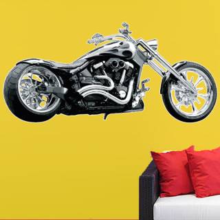 Wandtattoo Wandaufkleber Wallprint Custom Chopper Yamaha Chrom